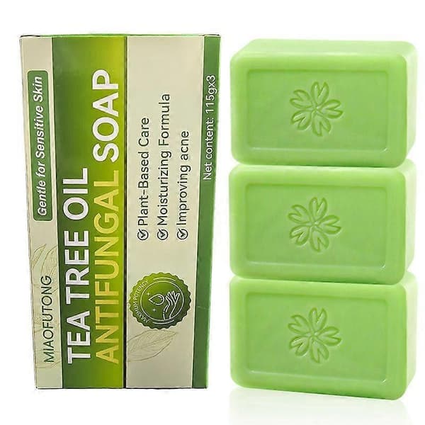 Svampdödande Tea Tree Oil Tvål med Tolnaftat 1%, 115g 9PCS