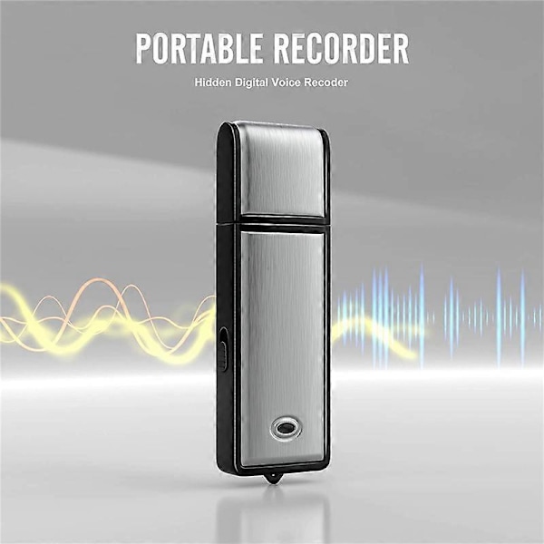 16GB Mini Stemmeopptaker, Støyreduksjon USB Digital Lydopptaker for Forelesning, Intervju, Møte C