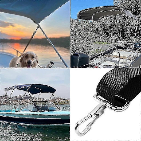 Marine Kaleche Stropper med Rustfrit Stål Snap Loop Bimini Top Hardware PK