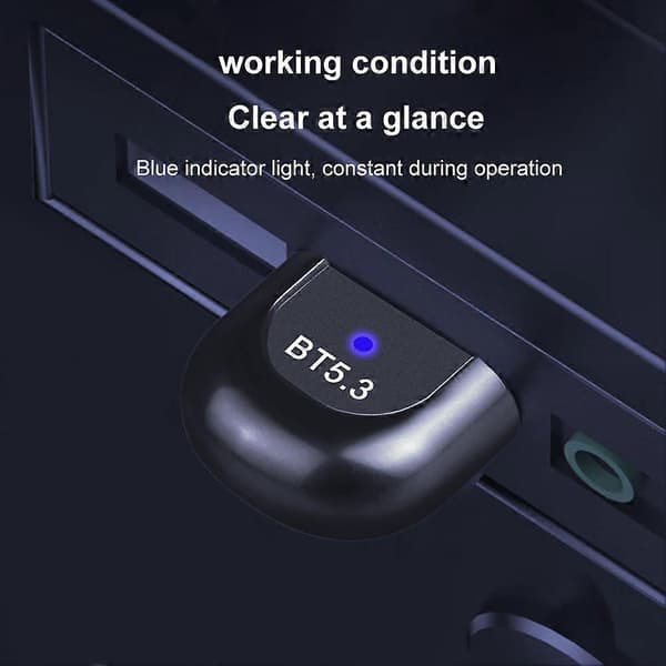 Bluetooth Adapter USB Trådløs Adapter 3Mbps Adapter Dongle Bluetooth Modtager Bluetooth-Kompatibel 5.3 Til Trådløs Mus PC