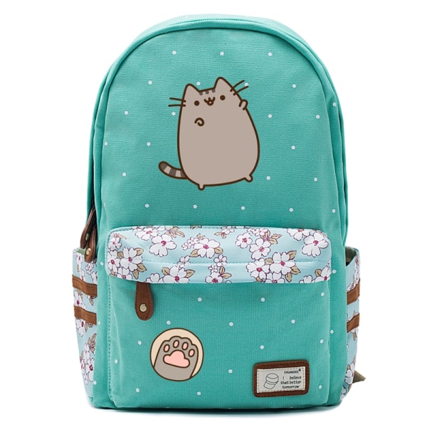 Fat cat mochila söt canvasväska kawaii ryggsäck ungdomsaxelväska style 2