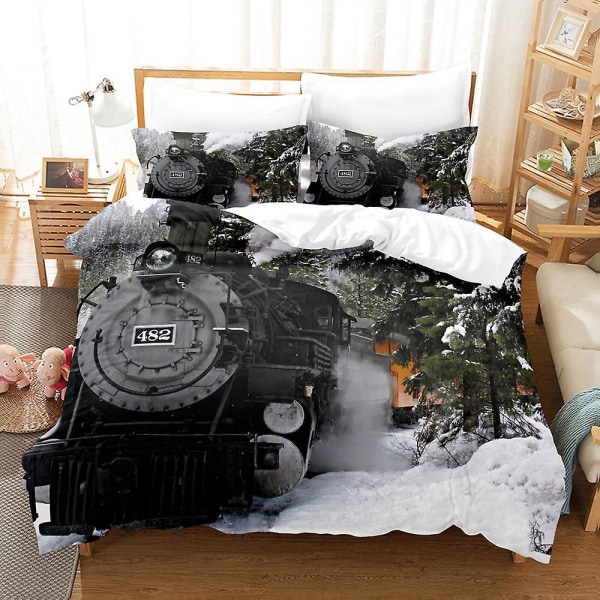 3D- printed junan vuodevaatteet set cover Cover tyynyliina lasten lahja väri 1 135x200cm