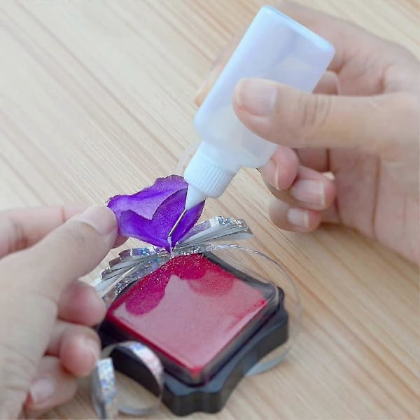 10 stk. 30 ml Plast Klemmeflaske med Spissapplikator, Gjenfyllbare Dråpeflasker med Nålhette for Lim DIY