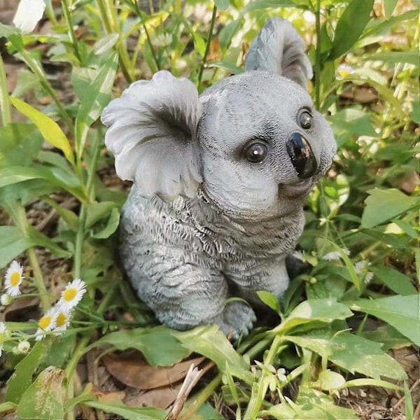 söpöt hahmot herkät huomiota herättävät hartsi elävät koala puutarhahahmot ulkokoristeet QYRoadWolf