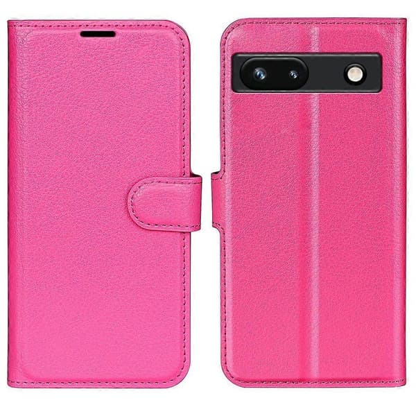 PU läderskal för Google Pixel 7a Droppsäkert Litchi Textur Telefonfodral Plånboksställ Flip Cover - Multicolor Rose