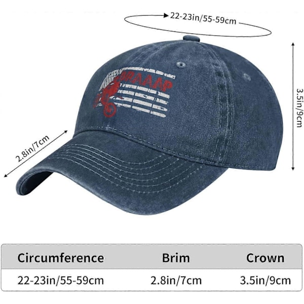 Motocross-maastopyörä, Amerikan lippu, unisex, cowboy-hattu, baseball-lippis, säädettävä, urheilu, golf, denim, casquette-lippis, tyyli 1358
