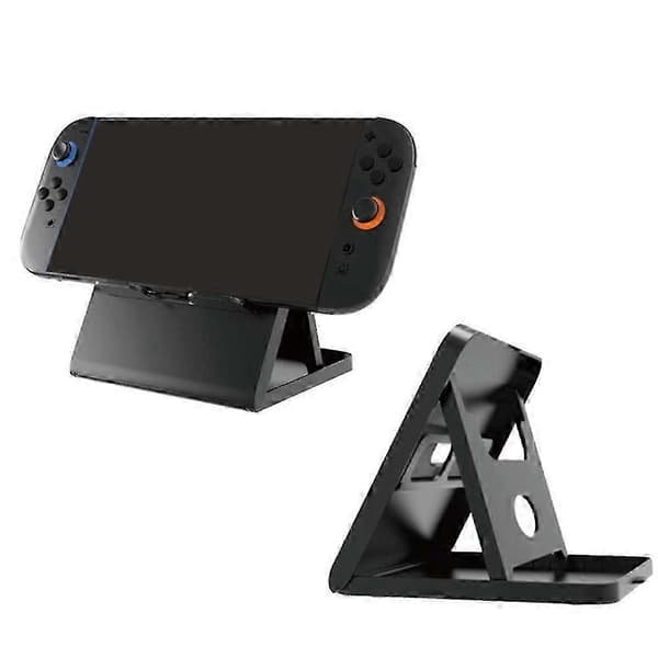kompatibel med Switch 2 Stativ Vikbart Justerbart Bärbart Bordsstativ kompatibelt med N-Switch Konsol Spelande och Ch Black