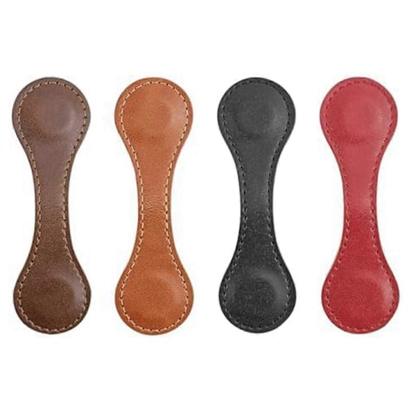 Magneettinen kirjanmerkki, 4 kpl personoitu nahkainen retro kirjanmerkki magneettiset sivumerkit kirjan ystäville lahjaksi