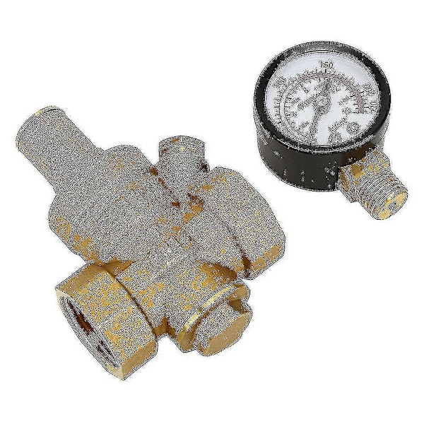 Justerbar Vandtryksreducer Dn20, Messing Regulator + Vandtryksmåler (dn20)