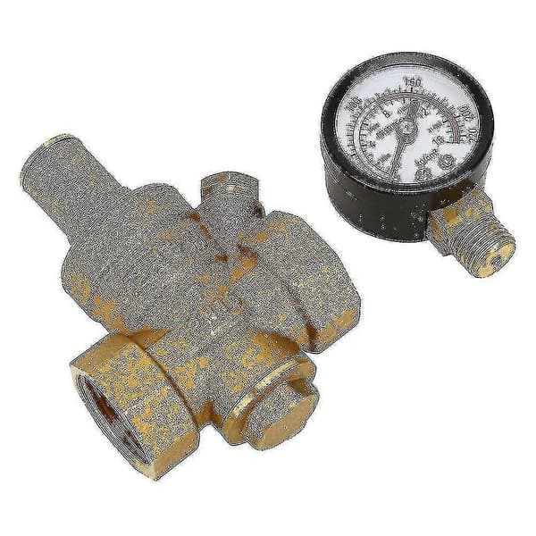 Justerbar Vannrykksreduserer Dn20, Messingregulator + Vanntrykksmåler (dn20)