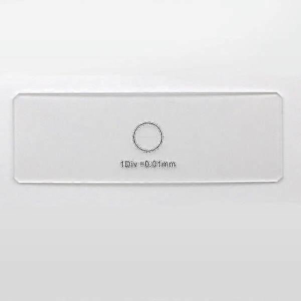 25*75mm 0,01mm Mikroskop Objektmikrometer Kalibrera Mikroskopglas med En Skala