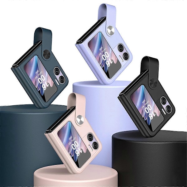 TPU Stand Cover Bærbar med Håndrem Mobiltelefon Shell Vaskbar Justerbar Foldbar Fald til Fi
