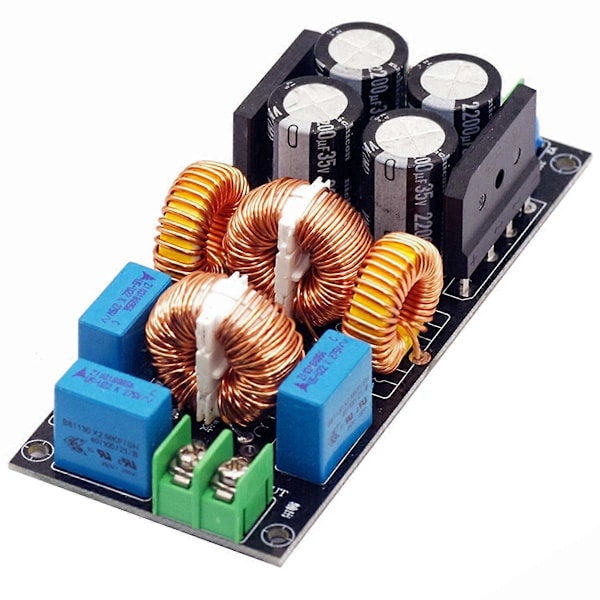 AC Filter Ljudförstärkare EMC Elektromagnetisk Interferens Rena Ström DC Differential Mode C