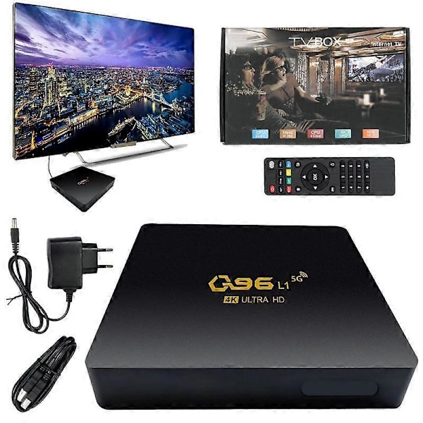 2023 Ny TV-box 4K Smart Media Player 8GB Q96 L1 Nätverks TV Set Top Box Wifi Nätverksspelare Videospel Smart TV-box för Android