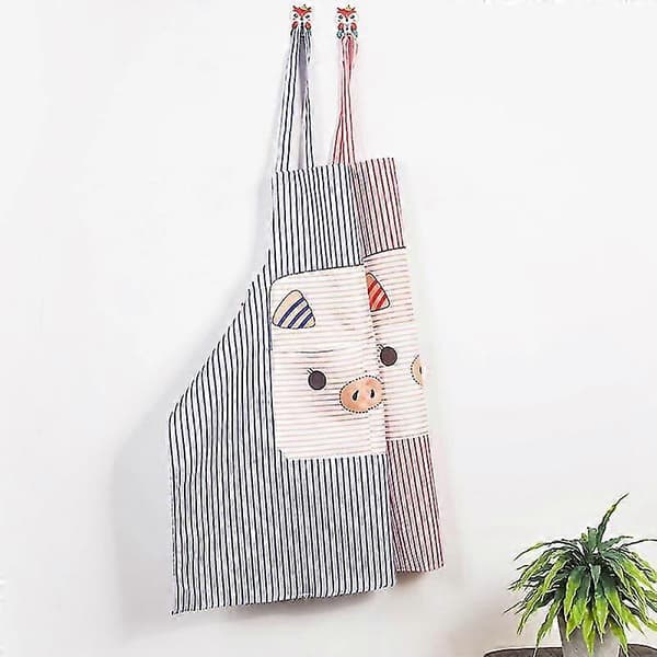 Härligt Gris Polyester Ärmlös Fickor Hem Kök Matlagning Stänksäker Förkläde