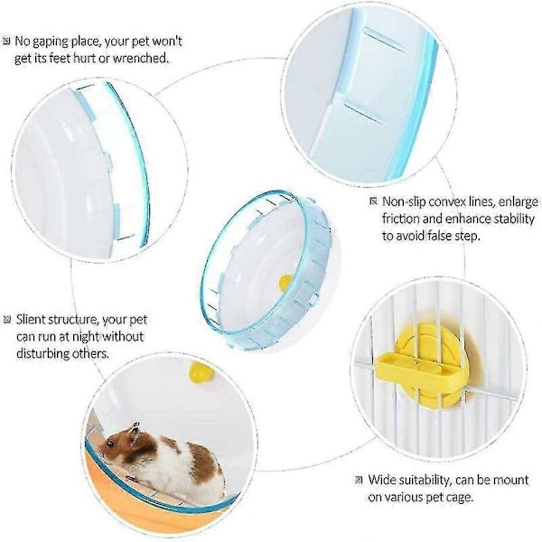 Hamsterin urheilupyörä, hiljainen pyörivä hamsterin urheilupyörä, 14*14cm