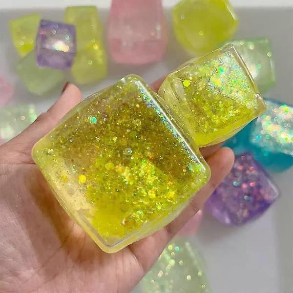 Squishy Stress Cube, Kæmpe Stressbolde til Børn Voksne Squishy Angst F