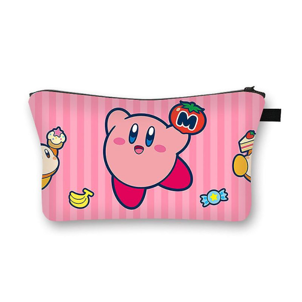 Kirby Cartoon Anime -kosmetiikkalaukku, neliön muotoinen ulkona toimiva monitoiminen matkalaukku Naisten hygieniatuotteet Organizer Tytöille Syntymäpäivälahja Kirby-10