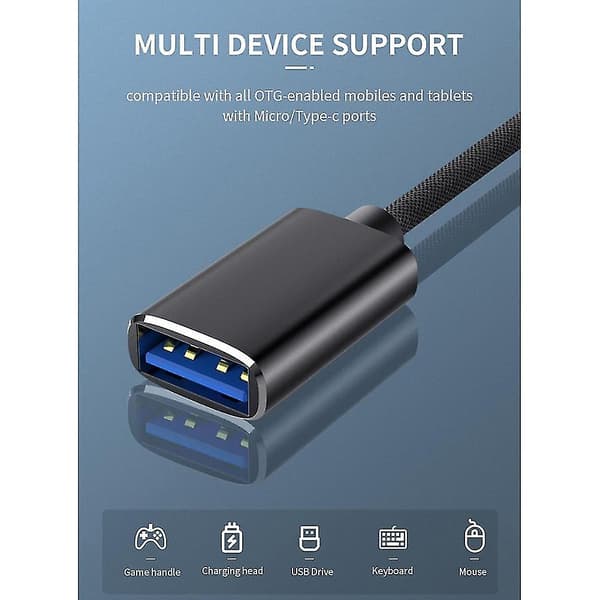 2 i 1 USB 3.0 OTG Adapterkabel Type-C - USB til USB 3.0 Interfacekonverter til Mobiltelefonopladning