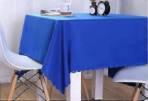 Dukar 90cm Enfärgad Rektangulär 100% Polyester Bord Matbord Hotell Bröllop|duk Mörkblå
