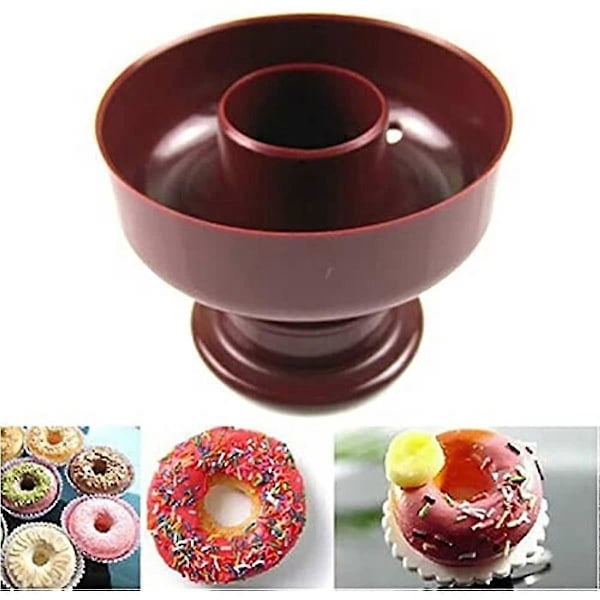1 stk. Donut Bageform i Plastik Non-stick Dessert Maker Form Sikker Donut Skærer Brødskærer Donut Form Til Bagning Donut Form Donutforme Til Bagning Donu