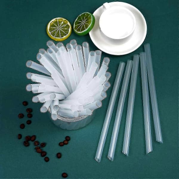 300 st Smoothie Jumbo Sugrör Klar Plast Dricksugrör För Milkshake Bubble Tea Jumbo Sugrör Fru
