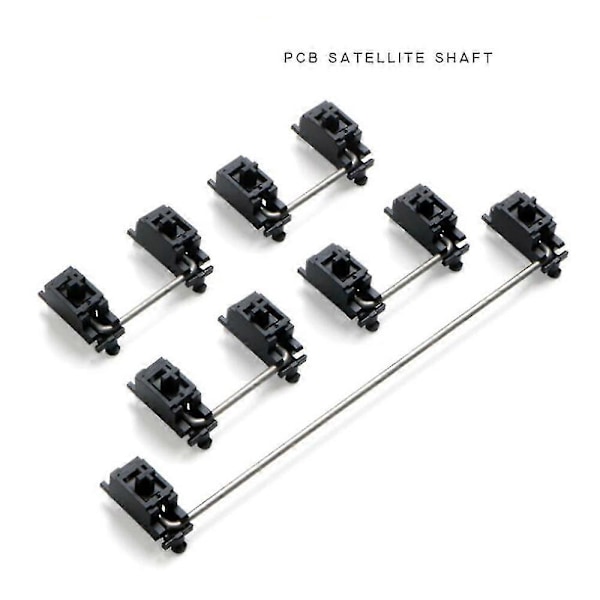 Plattamonterade Stabilisatorer Transparent Satellitaxel 6.25X 2X för Mekaniska Tangentbord Modifieringsknappar (Svart