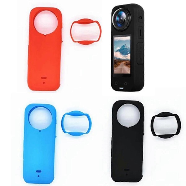 Silikonebeskyttelsesetui til Insta360 X4, Panoramakamera Rød