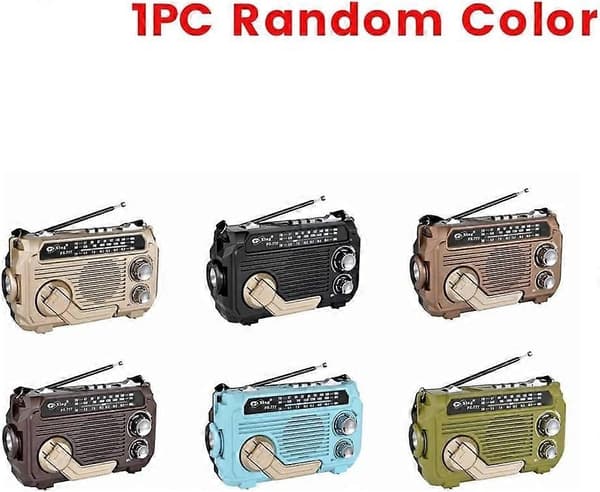 Hätäveiviradio aurinkolatauksella, Bluetooth-äänellä, LED-taskulampulla ja MP3-soittimella