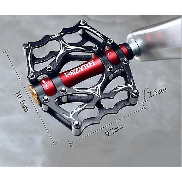 Mountainbikepedaler, 3 kullager Komposit 9/16 Höghållfast Halkfri Yta, Guld+Titanium