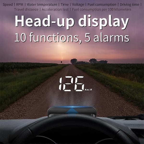 Bil HUD til Head Up Display Digital GPS til Smart Speedometer M5 Scanner Måler V