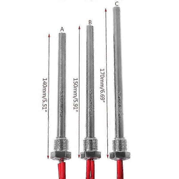 350W 220V Tenningsstav for Vedpelletsovn Hot Rod 10*140/150/170mm M16*1.5 10x140mm / 10x150mm / 10x170mm