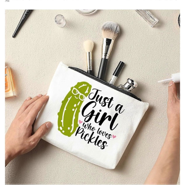 Pickle-presenter för pickle-älskare, Pickle-presenter för kvinnor, Pickle sminkväska, födelsedagspresent till bästa väninnan, klasskamraten, systern, Bara en tjej som älskar
