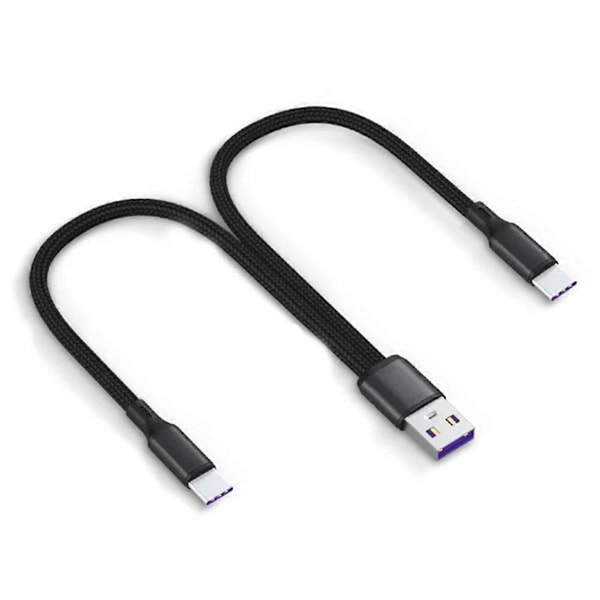 6A Hurtiglading Dobbel Port Type-C Splitter Ladekabel Drevet Enhet Ledning Drevet Opp TYPE-C+TYPE