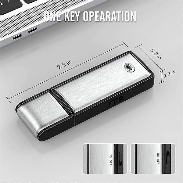 16GB Mini Röstinspelare, Brusreducerande USB Digital Ljudinspelare för Föreläsning, Intervju, Möte C