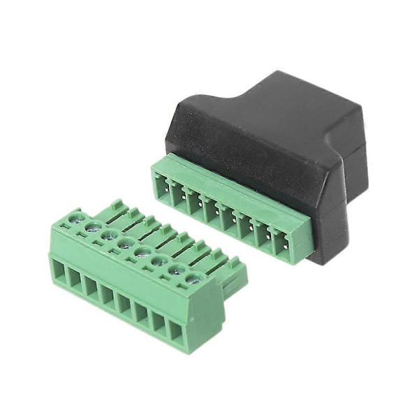 RJ45 Hunn Til Skrue Terminal 8 Pinners Kobling Ethernet Kabel Forlenger Adapter