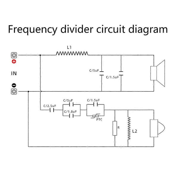 450W Justerbar Multi Højttaler Diskant/Bas 2 Enheds Audio Frekvensdeler 2 Vejs