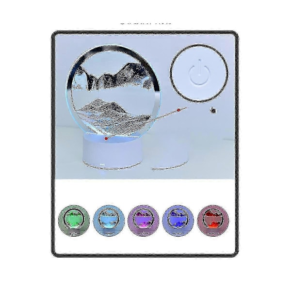Bordslampa LED-lampa Färgstark 3 Rgb-lampor Hemmakontor Skrivbordslampa Dekor Svart