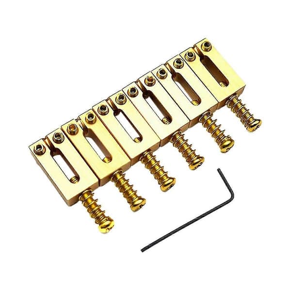 6 sett bro-sadel for solid messing elektrisk gitarbro brokode strengtrekk strengkode stri