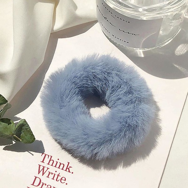 Muodikas pörröinen scrunchie-hiuslenkki joustava hiusrengas tyttöjen ja naisten scrunchie