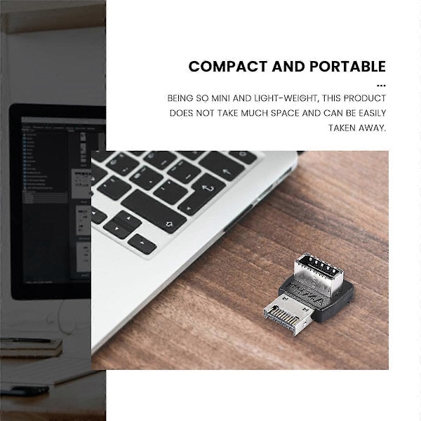 Datormoderkort Typ-E USB 3.1 Typ-E Gränssnitt 90 Graders Styrvinkel Främre Typ-C Installerad