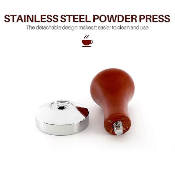 51mm Espresso Tamper Rostfritt Stål 304 Fjäder Kaffepulverpress Platt Bas Kaffepulverböna Pre Xxf