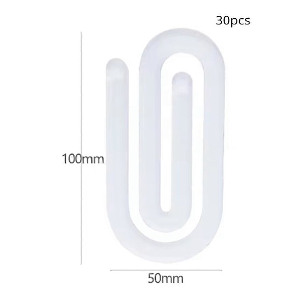 30 stk. Sublimations Blank Akryl Kontor Dekorativ Jumbo Papirclips