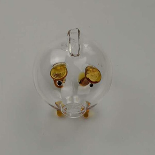 Gris Spargris Pengabox Myntsparbössa Söt Transparent Glas Souvenir Födelsedag