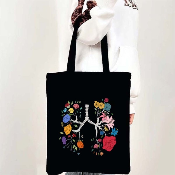 Medicin Hälsa Hjärta Hjärna Läkare Sjuksköterska Medicinsk Kors Blomstetoskop Män Kvinnor Axlar Duk Väskor Shopping Handväskor style 34