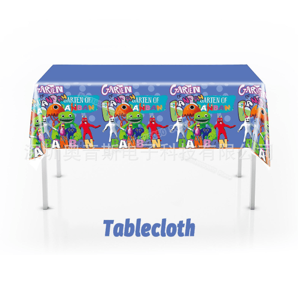 Garten Of Banban Födelsedagsfest Dekoration Barn Dusch Pojkar Flicka Serviser Tillbehör Kopp Duk Antal Ballong Tårta Bakgrund Tablecloth 1pc