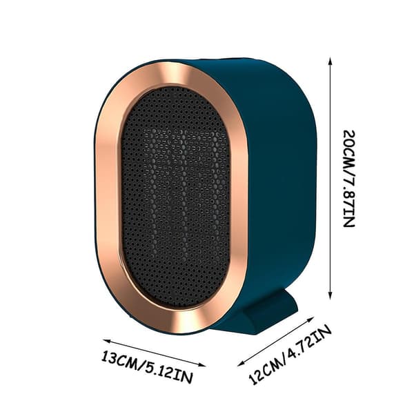 1200W Keramisk Vifteovn, 3 Sekunders Rask Oppvarming 2 Moduser, Hvit