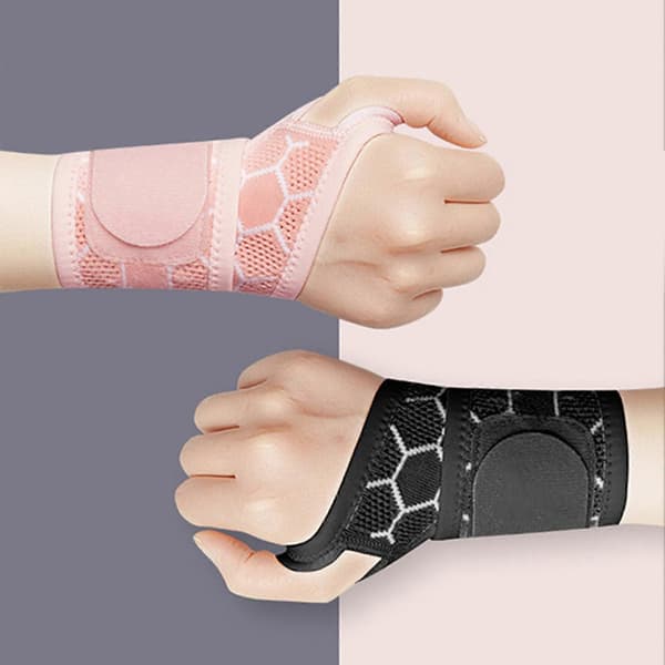 Håndledsstøttebind One Size & Blød Kant til Vægtløftning Pink