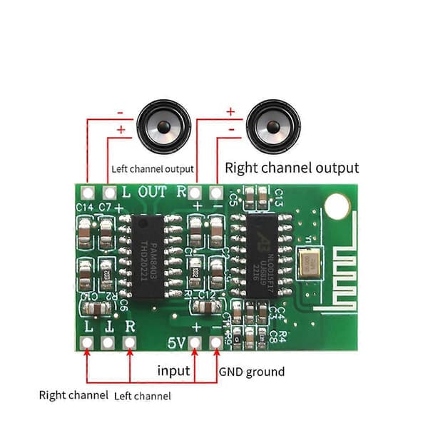 CA-8469 5V Bluetooth Förstärkarkort PAM8403+CA-6928 Bluetooth Förstärkarmodul 5.0 Bluetooth Audio