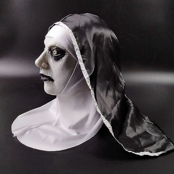 Scary Nun Mask Horror Props Halloween-asukoristeet